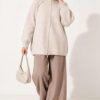 Reversible Zip-up Knit Cardigan Beige – Bild 3