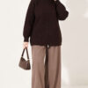 Reversible Zip-up Knit Cardigan Brown - immagine 3