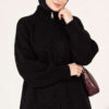 Reversible Zip-up Knit Cardigan Black