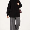 Reversible Zip-up Knit Cardigan Black - immagine 3