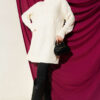 Striped Diamond Pattern Knit Tunic Beige - Afbeelding 2