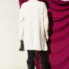 Striped Diamond Pattern Knit Tunic Beige - Afbeelding 3