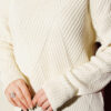 Striped Diamond Pattern Knit Tunic Beige - Afbeelding 4