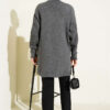 Striped Diamond Pattern Knit Tunic Smoke - Afbeelding 3