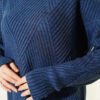 Striped Diamond Pattern Knit Tunic Indigo - Afbeelding 4
