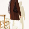 Striped Diamond Pattern Knit Tunic Brown - Afbeelding 3