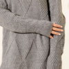 Striped Diamond Pattern Knit Tunic Slate Grey - Afbeelding 4