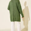 Striped Diamond Pattern Knit Tunic Nefti - immagine 3