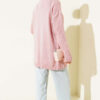 Striped Diamond Pattern Knit Tunic Powder Pink - Afbeelding 3
