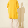 Striped Diamond Pattern Knit Tunic Yellow - Afbeelding 3