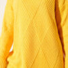Striped Diamond Pattern Knit Tunic Yellow - Afbeelding 4