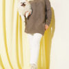 Striped Diamond Pattern Knit Tunic Mink - Afbeelding 2