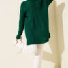 Striped Diamond Pattern Knit Tunic Green - Afbeelding 2