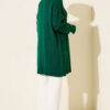Striped Diamond Pattern Knit Tunic Green - Afbeelding 3