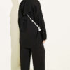 Striped French Terry Faux Pocket Two-Piece Set Black - immagine 3
