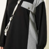 Striped French Terry Faux Pocket Two-Piece Set Black - immagine 4