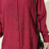 Vertical Stripe Basic Shirt Burgundy - Imagen 4
