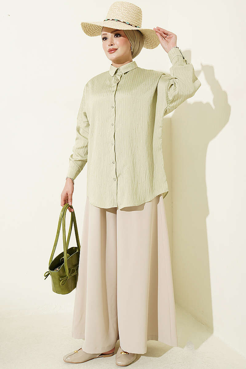 Vertical Stripe Basic Shirt Hazel - immagine 2