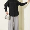 Vertical Stripe Basic Shirt Black – Bild 2