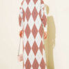 Striped Diamond Pattern Knit Dress Rose Dust – Bild 3