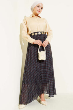 Alternative view of Paisley Pattern Chiffon Skirt Black