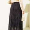 Paisley Pattern Chiffon Skirt Black - Image 3
