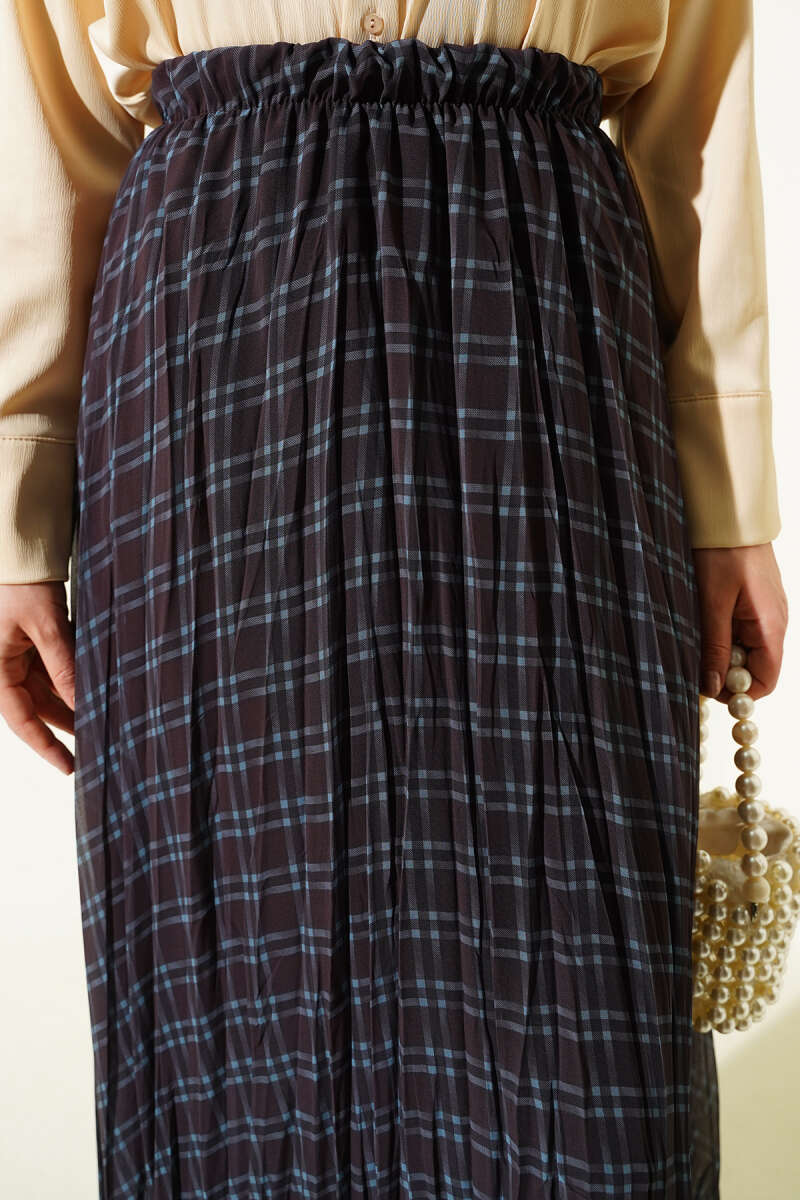 Paisley Pattern Chiffon Skirt Black - Image 4