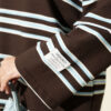 Striped French Terry Two-Thread Knit Tunic Brown - immagine 4