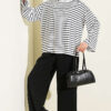 Striped Tunic with Arm Patches White – Bild 2