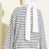 Striped Tunic with Arm Patches White – Bild 3