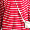 Striped Tunic with Arm Patches Burgundy - Imagen 4