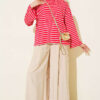 Striped Tunic with Arm Patches Red - Image 2