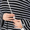 Striped Tunic with Arm Patches Black - Image 4