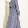 Striped Belted Button Dress Smoke - Image 3