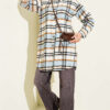 Striped Flannel Shirt Beige - immagine 2