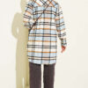 Striped Flannel Shirt Beige - immagine 3