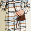 Striped Flannel Shirt Beige - immagine 4