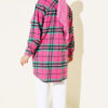Striped Flannel Shirt Pink - Image 3