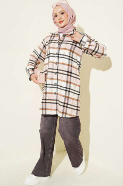 Alternative view of Striped Flannel Shirt Powder Pink