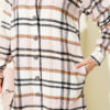 Striped Flannel Shirt Powder Pink - الصورة 4