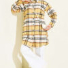 Striped Flannel Shirt Yellow - Image 2