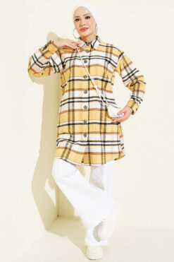 Alternative view of Striped Flannel Shirt Yellow