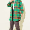 Striped Flannel Shirt Green - Image 2
