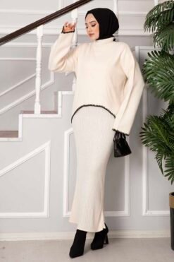 Farmhouse Stitch Crop Dress Ecru