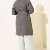 Textured Knit Cardigan with Drop Stitch Detail Smoke – Bild 3