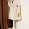 Textured Knit Cardigan with Drop Stitch Detail Stone – Image 2