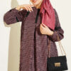 Lace-Trimmed Houndstooth Dress Rose Dust - immagine 2