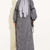 Lace-Trimmed Houndstooth Dress Black - Afbeelding 3