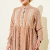 Lace Embroidered Knit Dress Latte - Image 2