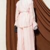 Lace Embellished Loose Two-Piece Set Pink - immagine 3